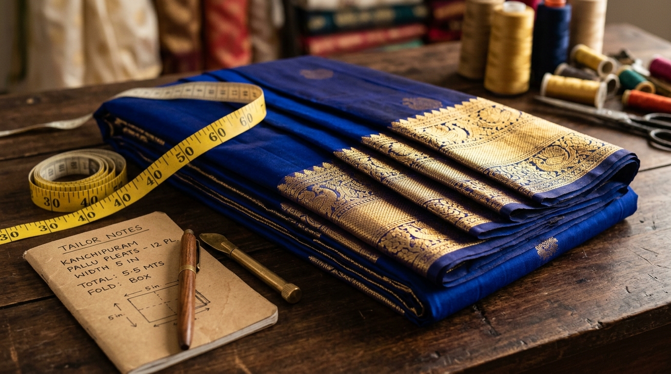Saree Pre-Pleating and Box Folding Class